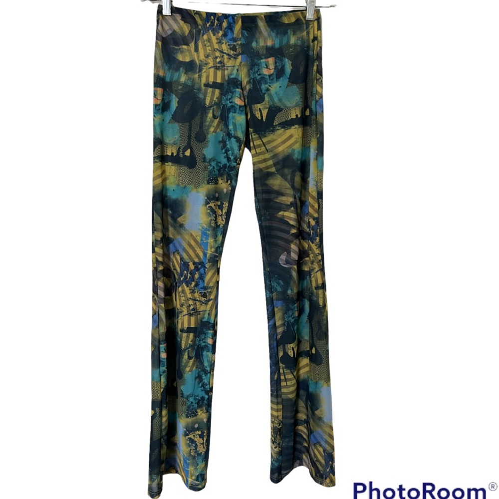 Abstract Burn Print Mesh Bootcut Trouser By Jaden… - image 4